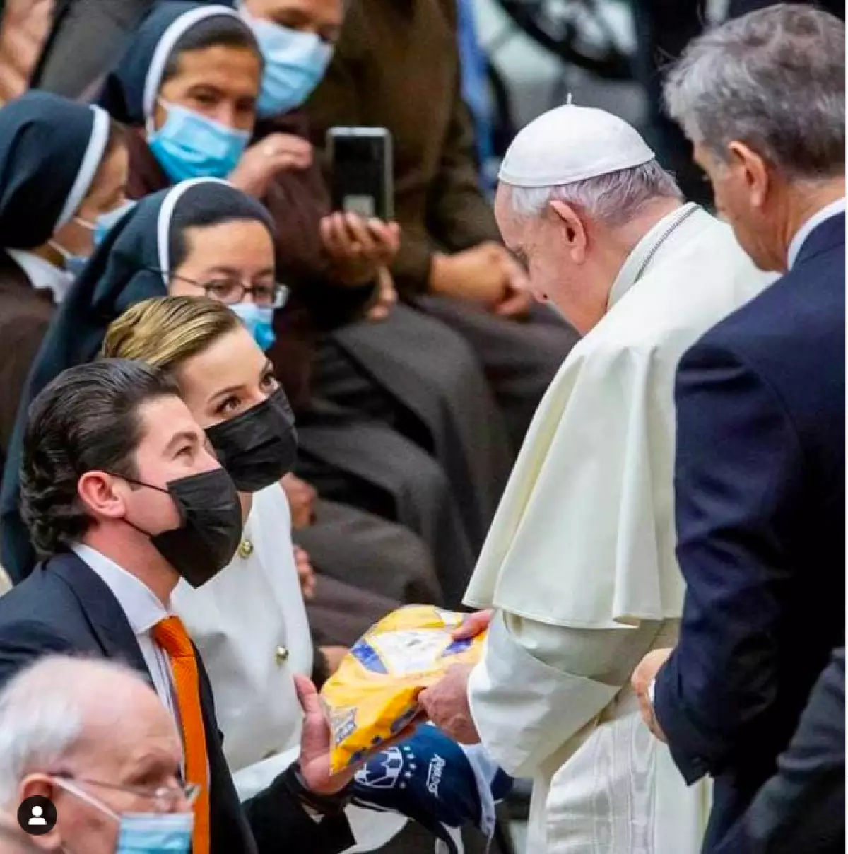 Samuel García, Mariana Rodríguez Cantú y el Papa Francisco