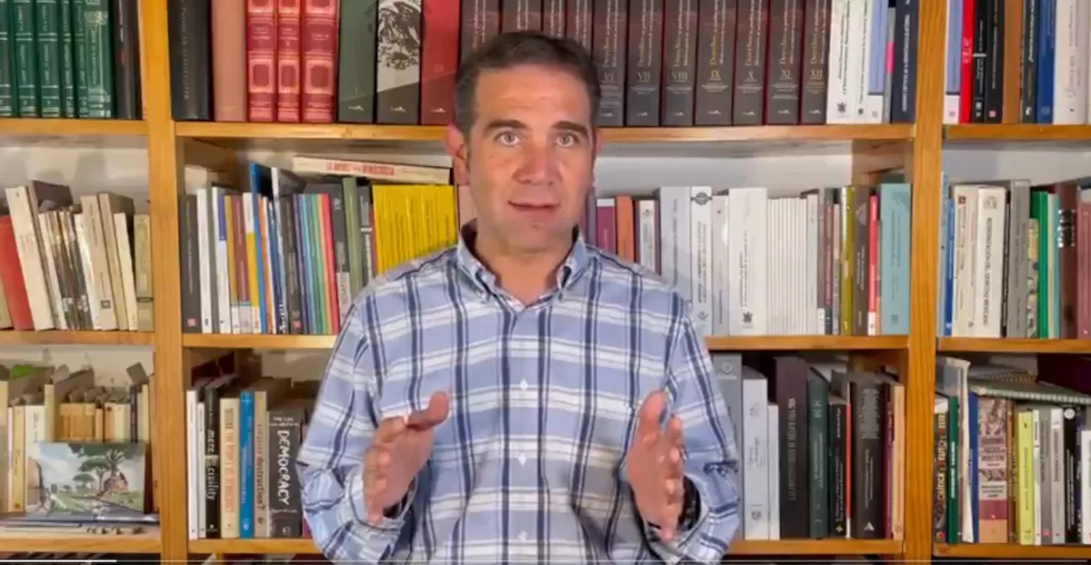 Lorenzo Córdova, consejero presidente del INE, ofreció un mensaje este domingo 26 de septiembre. 