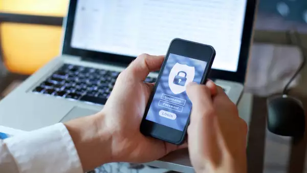 data security concept, login and password