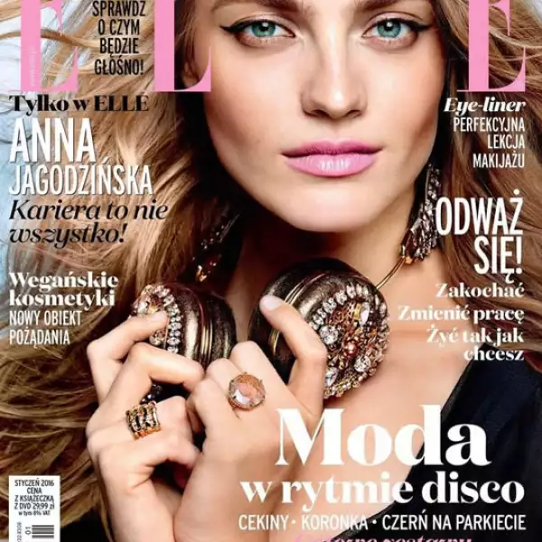 ELLE Polonia: Anna Jogodzinska protagoniza la portada con una fotografía de Zuza Krajewska.