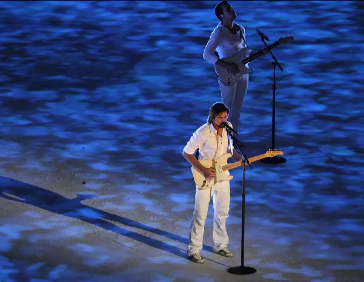 Juanes tuvo una breve participación en la ceremonia.