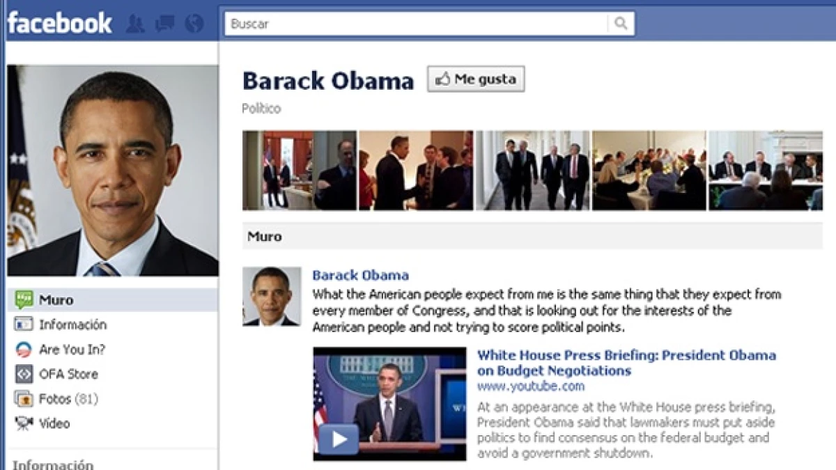 redes sociales presidente