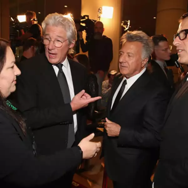 Richard Gere, Dustin Hoffman y David O. Russell.