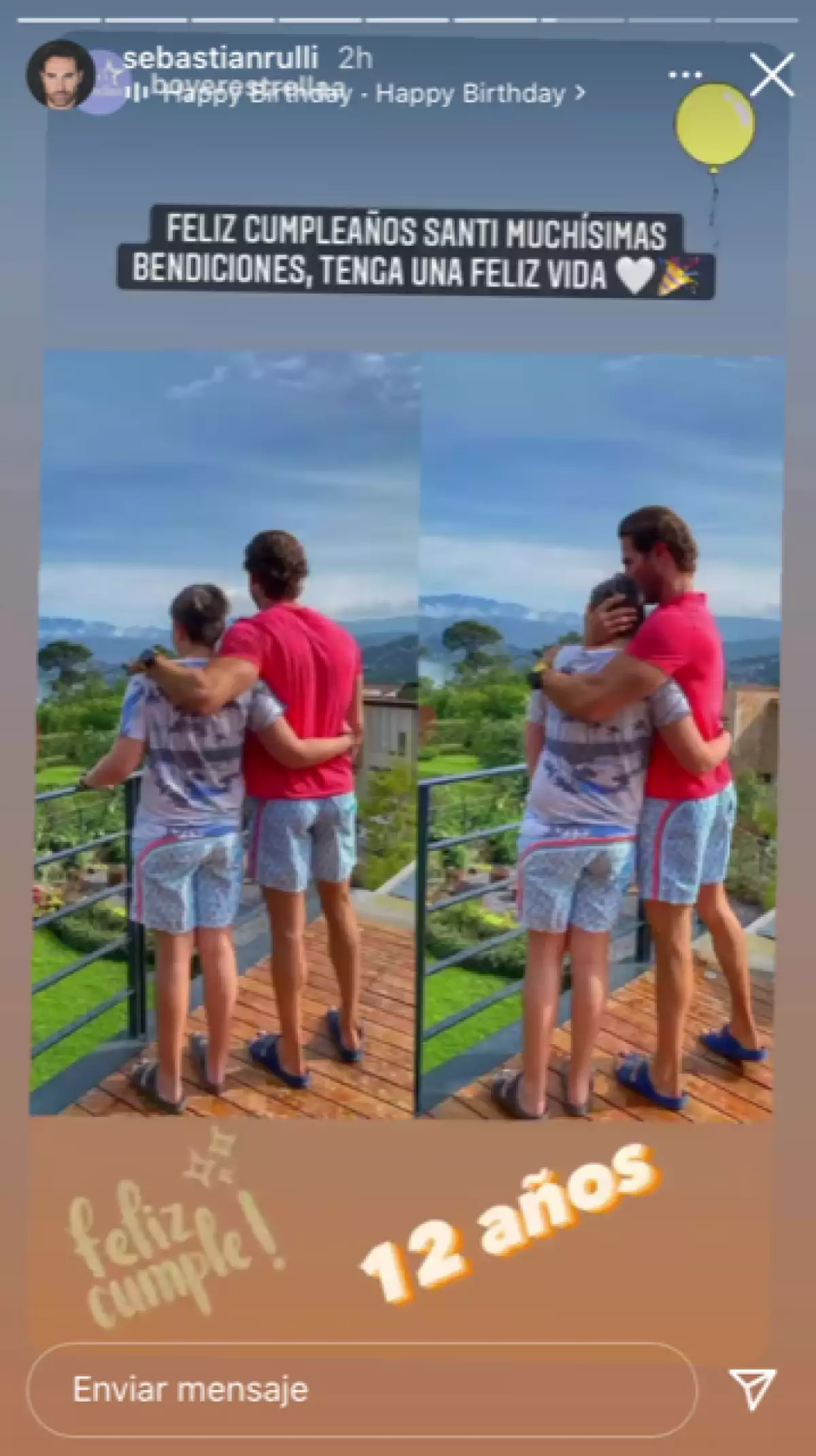 Sebastián Rulli y su hijo Santiago