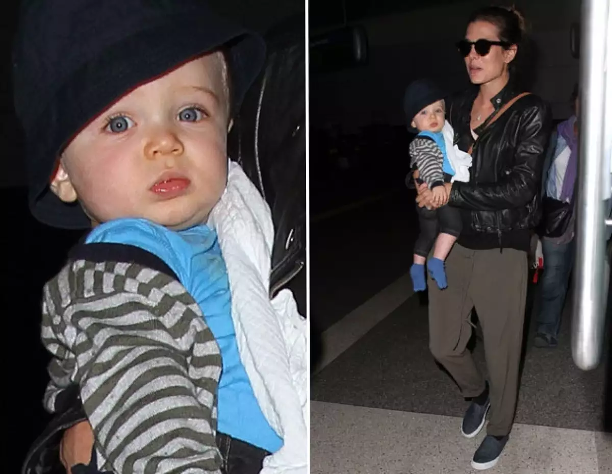 La hija de Carolina de Mónaco fue captada con su hijo Raphael y su pareja Gad Elmaleh llegando a Los Ángeles provenientes de París. Desde hace meses no veíamos al bebé de ocho meses de edad.
