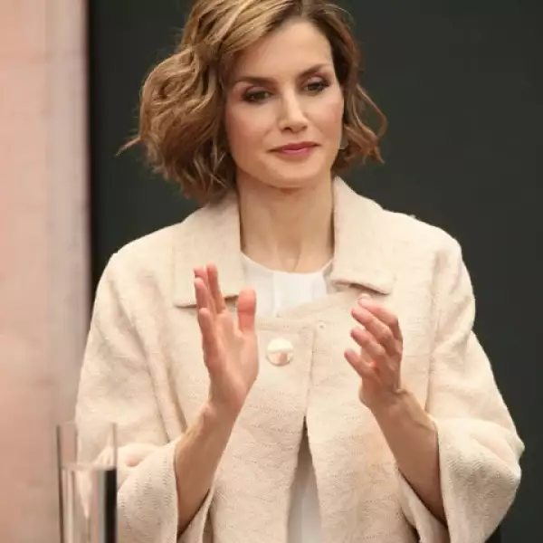 Letizia no pronunció ningún discurso durante la visita.