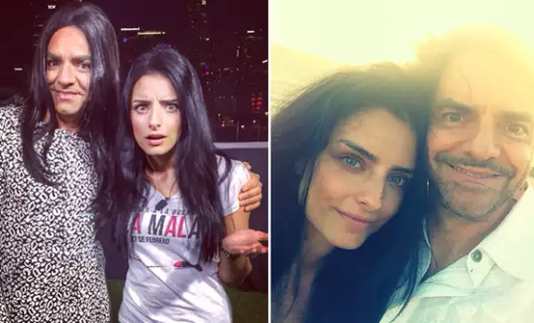 Recientemente durante la presentación de A La Mala, Eugenio se disfrazó de Aislinn como muestra de apoyo a su hija.