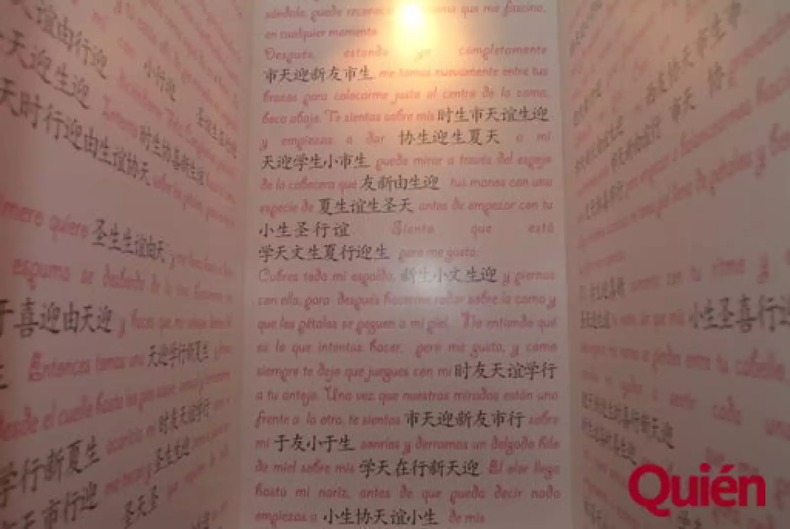 Paredes de los baños del Nanda Yo