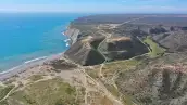 Fotografía panorámica de la bahía en Punta Colonet, Baja California.