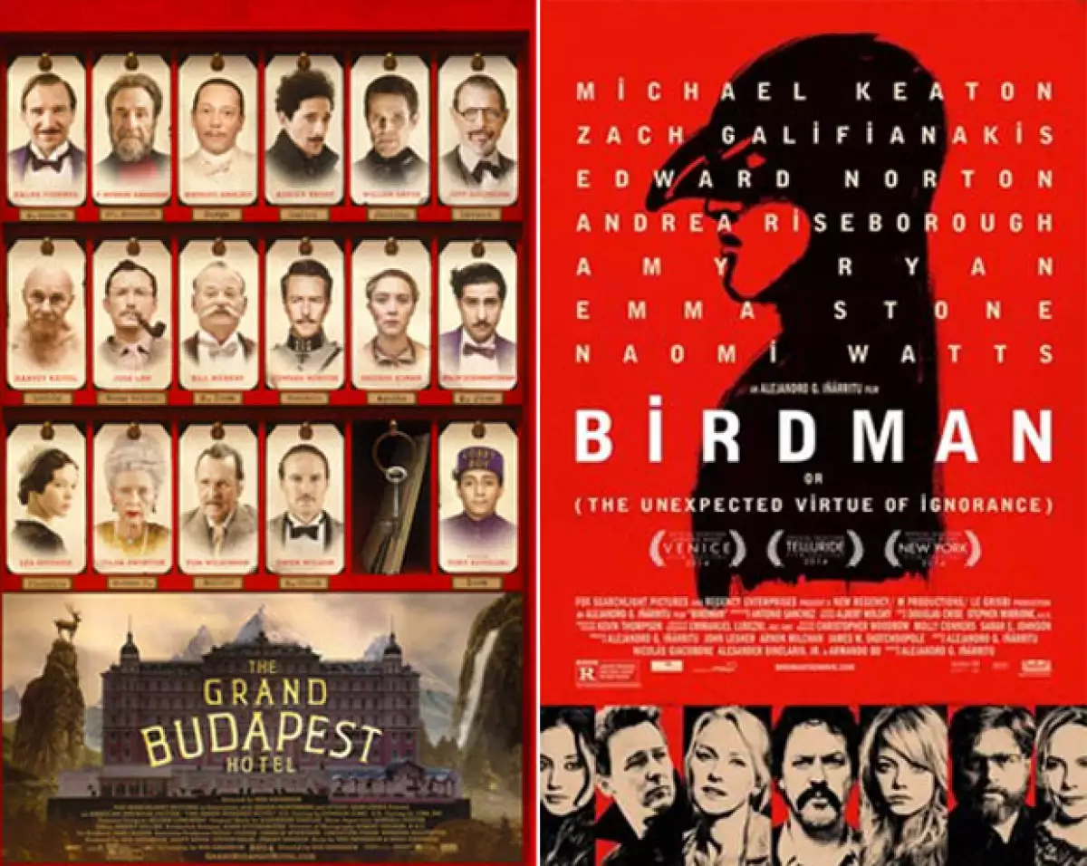 "Birdman", del mexicano Alejandro González Iñárritu, y "The Grand Budapest Hotel" lideran con 9 nominaciones.