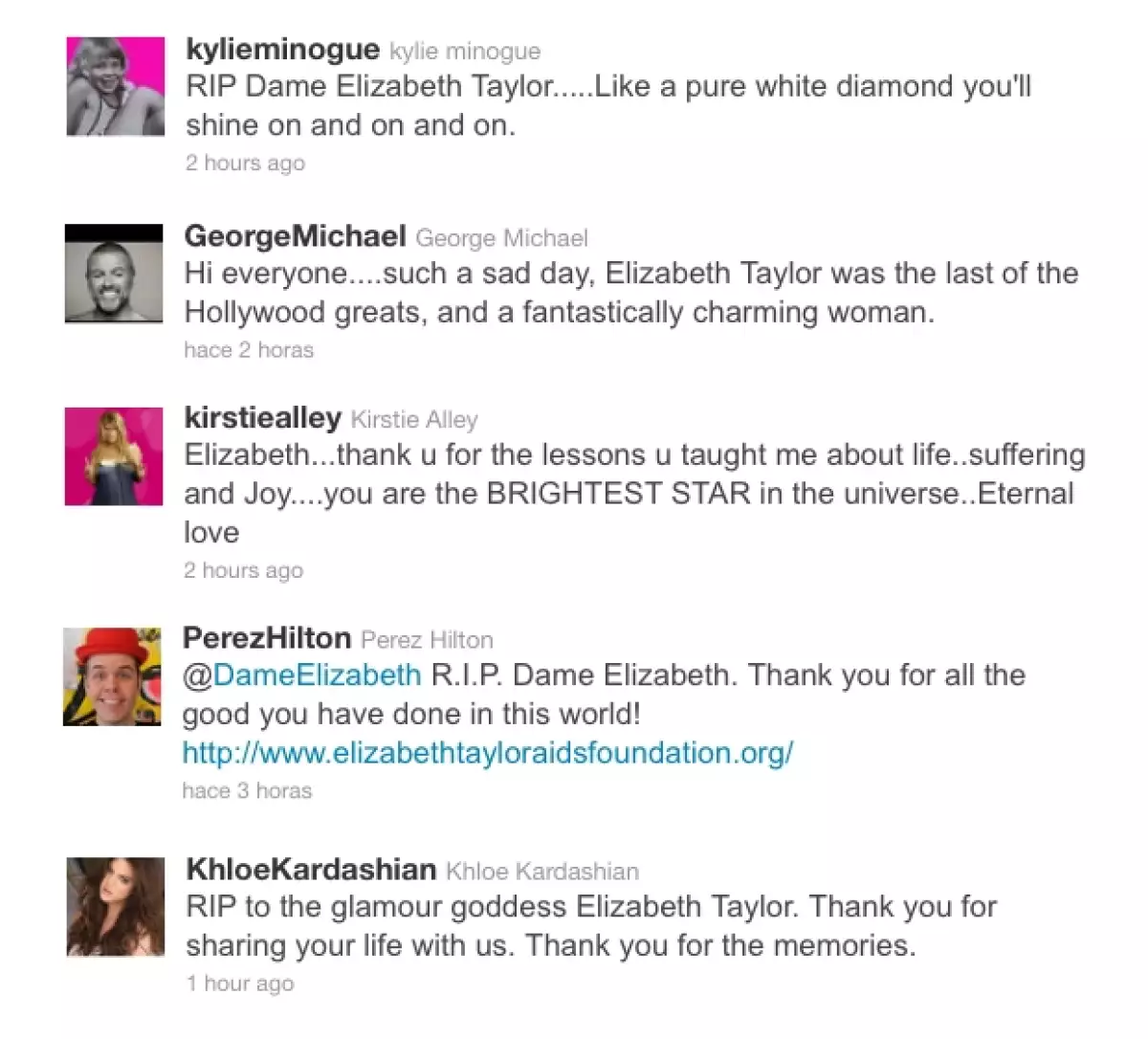 Aunque la noticia se confirmó esta mañana, ha habido tiempo suficiente para que diferentes celebridades comenten el fallecimiento de la leyenda de Hollywood.