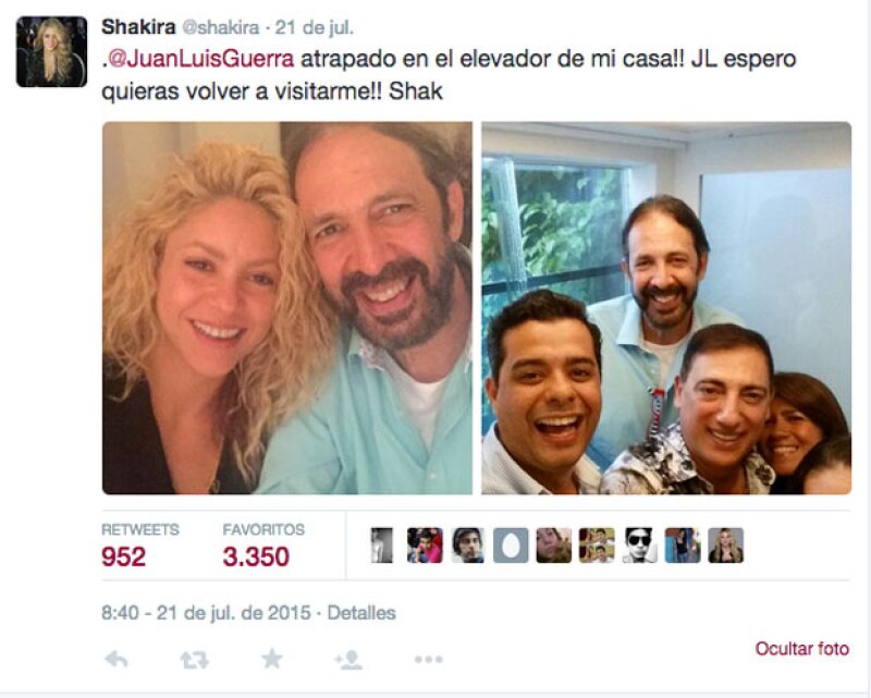 Con este tuit, varios de los fans tanto de Shakira como de Juan Luis Guerra, se emocionaron por la posibilidad de que pudieran estar trabajando juntos en un nuevo disco.