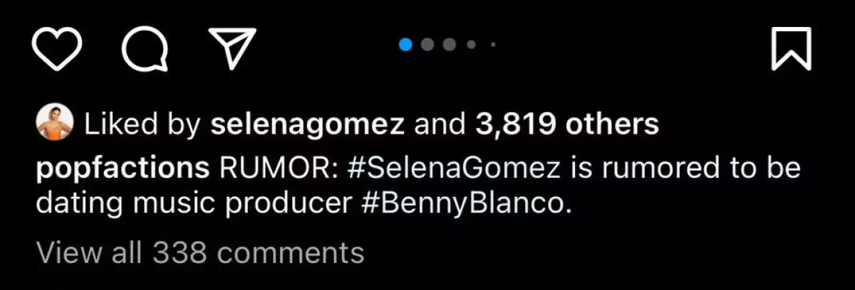 Selena Gomez confirma su relación con Benny Blanco. 