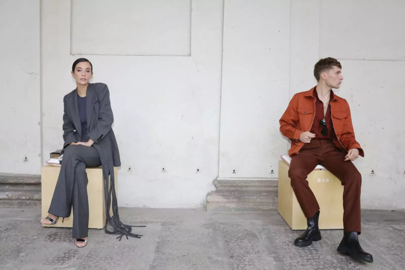 Maria Pedraza y Juajo Almeida Boss - Front Row - Milan Fashion Week Spring/Summer 2021