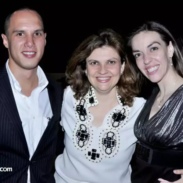 Humberto Pérez, Martha Quiroga de Benavides y Alma Rodríguez