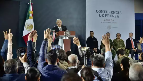 Andrés Manuel López Obrador, presidente de México, ofrece conferencia de prensa.