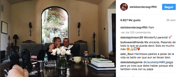 Antonio Banderas y Melanie Griffith en Instagram