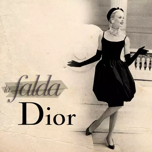 Desde que Dior hiciera su debut en 1947 este revolucionó la moda con su ?new look? que destacaba las curvas femeninas con faldas amplias hasta media pierna ceñidas a la cintura y confeccionadas en texturas como satín, raso y tafetán.
