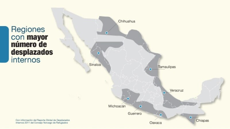 desplazados internos, refugiados, mexico, violencia