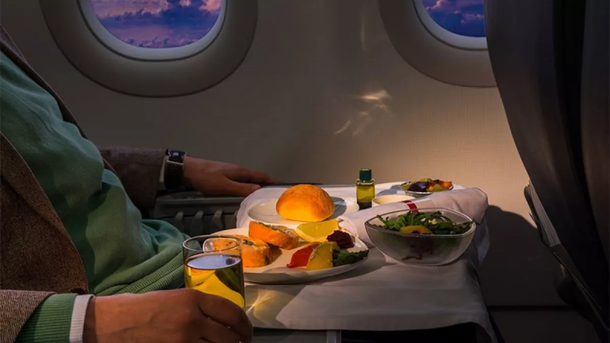 Comida en avión