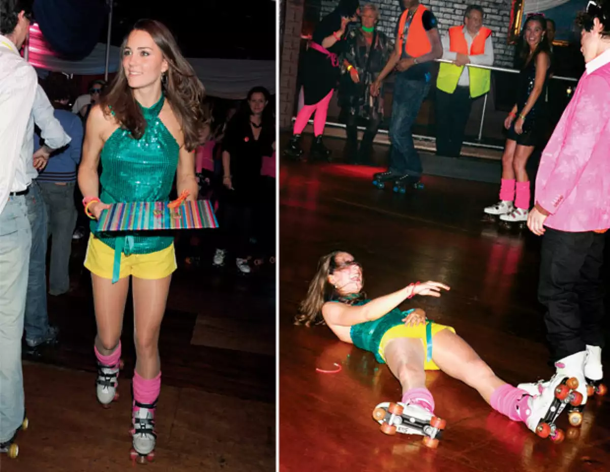 En 2008, Kate organizó un baile en patines para recaudar fondos. Todo fue un éxito, excepto porque la prensa inglesa aseguró que la reina Isabel II desaprobó su comportamiento relajado.