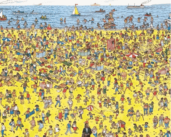 Cuando vas a la playa y no encuentras a tu amigos.