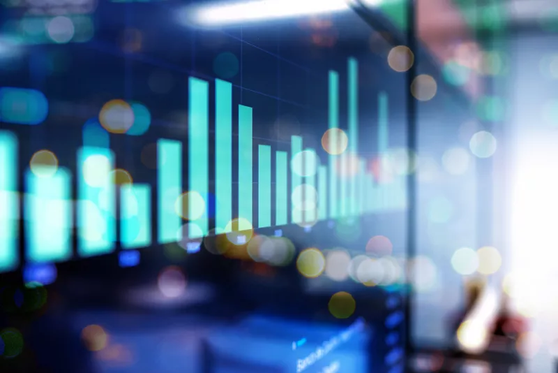 chart board with business data