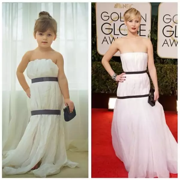 Nos encanta imitando a Jennifer Lawrence.