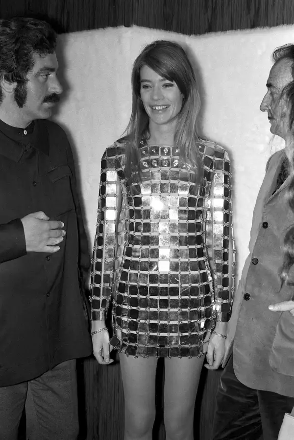Francoise Hardy Dress In Paco Rabanne In France On May 19, 1968