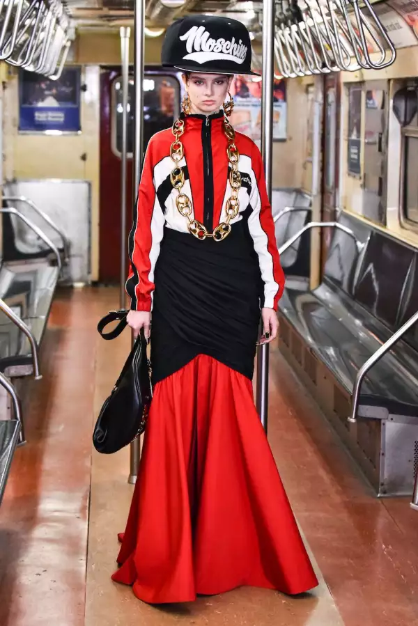 Moschino show, Runway, Pre-Fall 2020, New York Transit Museum, New York, USA - 09 Dec 2019