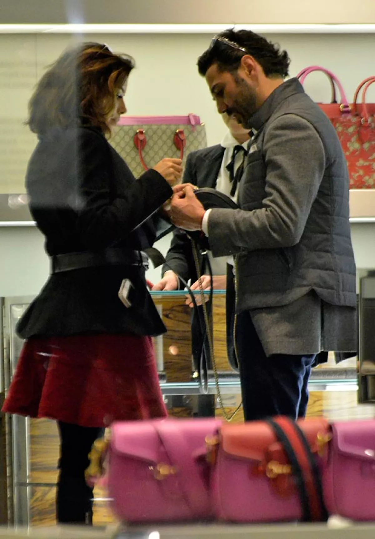 La pareja hizo compras en Polanco.