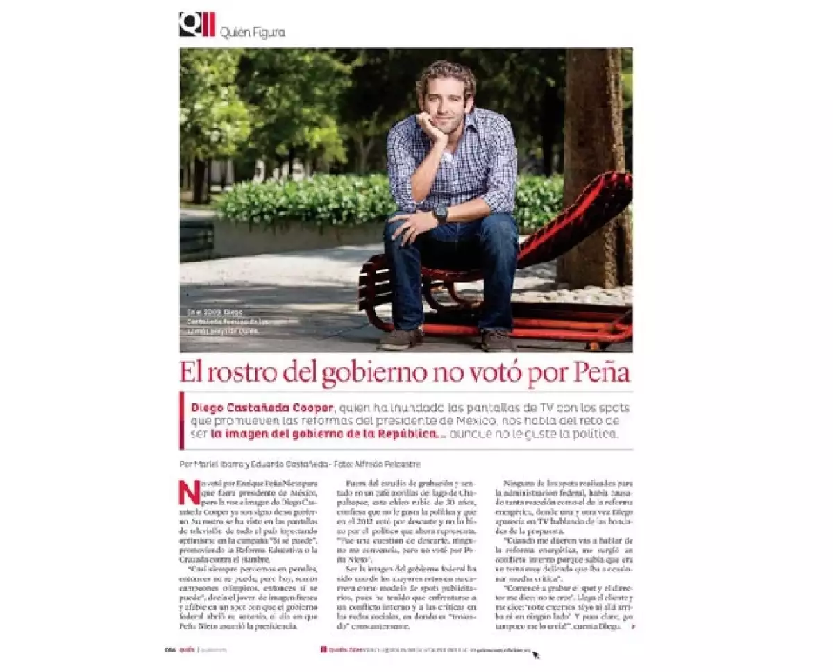 Diego Castañeda Cooper la imagen del gobierno de la República.