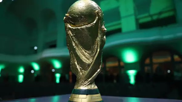 Foto del trofeo de la Copa Mundial de Futbol.