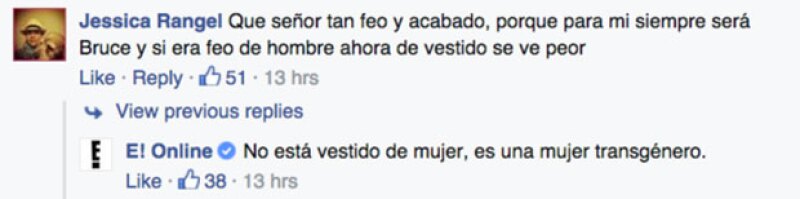El canal de espectáculos salió en defensa de Caitlyn.