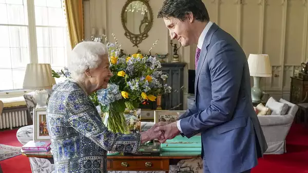 Queen Elizabeth II Receives Canadian Prime Minister Justin Trudeau At Windsor Castle