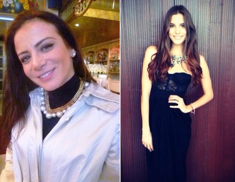 Izquierda: Silvia Navarro con collar Karen Pareti. Derecha: Macarena Achaga.