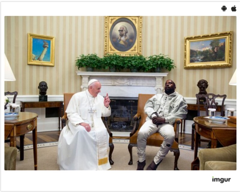 Kanye y su "reacción" ante el Papa.