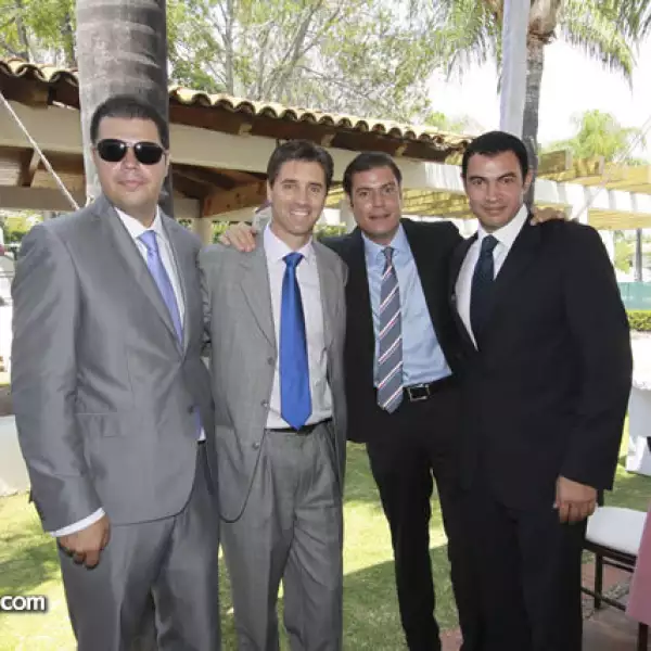 Rodrigo Gallardo, Víctor Barreiro, Víctor Uribe y Alejandro Gallardo