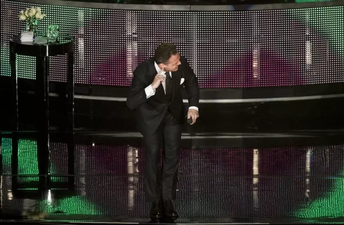 Luis Miguel estuvo muy sonriente durante toda la noche, disfrutando de su concierto.
