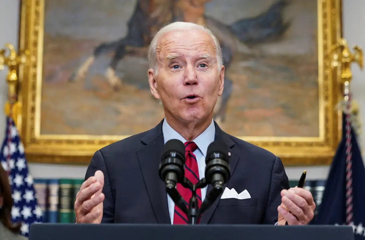 El presidente de Estados Unidos, Joe Biden, habla sobre la seguridad en Estados Unidos y México en el salón Roosevelt de la Casa Blanca. El mandatario visitará la frontera sur.