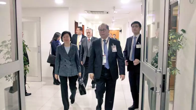 La llegada de la vicepresidenta de China