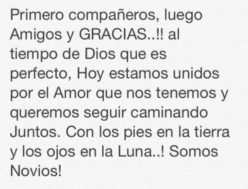 En Twitter el actor compartió con sus seguidores un mensaje en el que agradece "el tiempo de Dios" porque hoy están unidos.