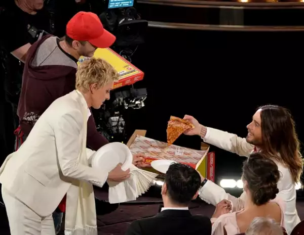 Ellen DeGeneres y Jared Leto.