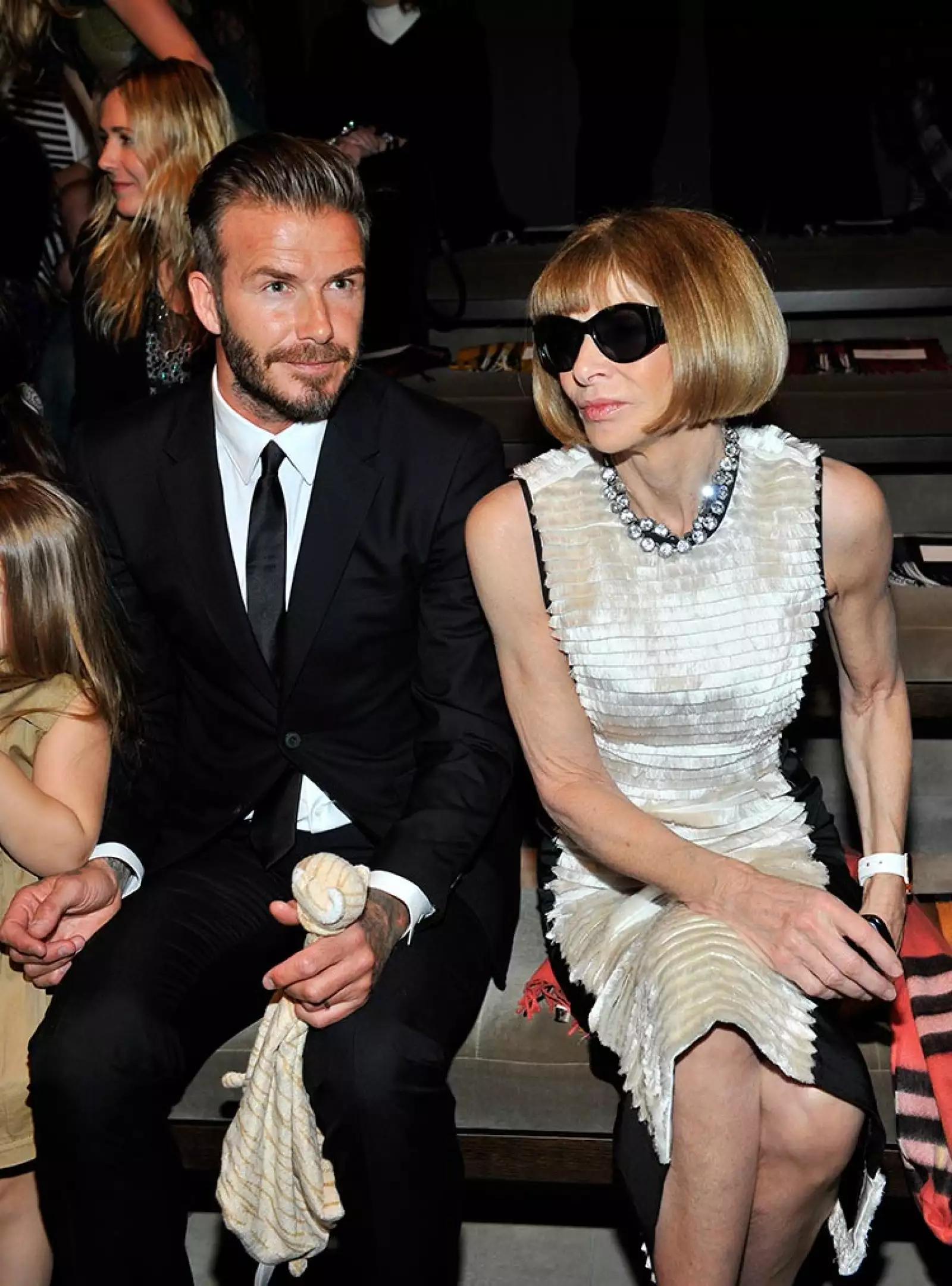 David Beckham y Anna Wintour