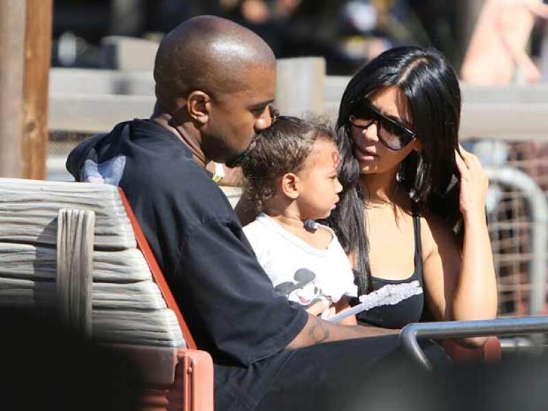 Kanye West no podía faltar a la celebración de su hija.