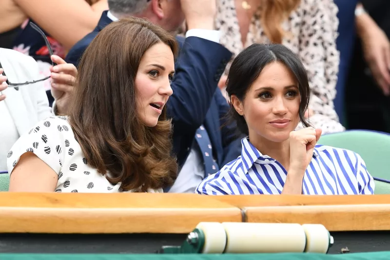 Kate Middleton y Meghan Markle en Wimbledon en 2018