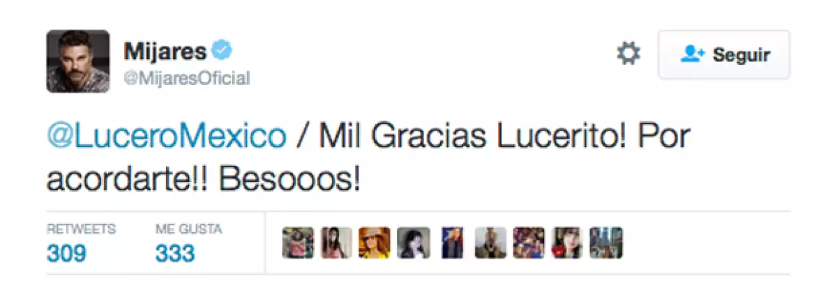 Él le respondió agradecido por acordarse de su aniversario.
