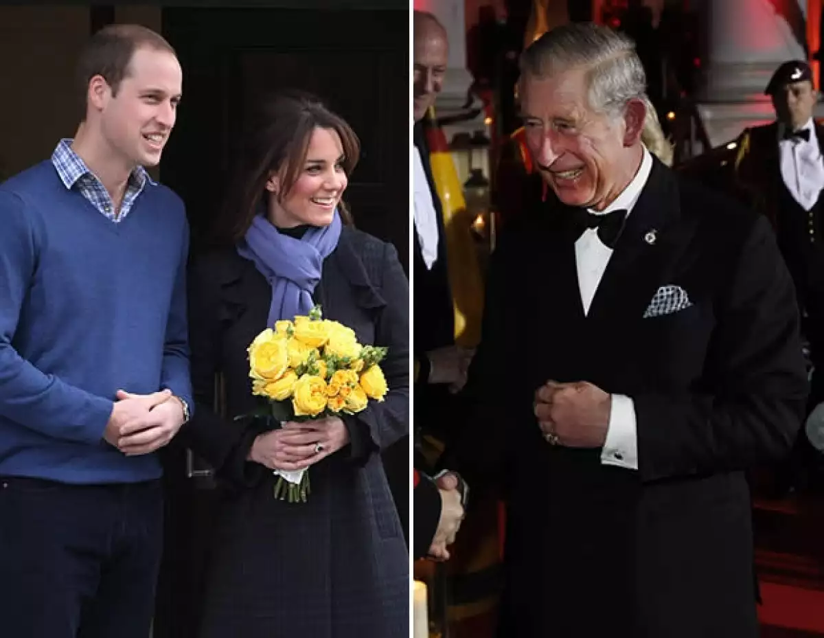 El primero en la línea al trono británico compartió con reporteros su emoción por el nuevo royal baby, y se rió de la broma hecha por una estación de radio.
