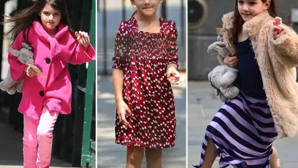 A sus siete años, la primogénita de Katie y Tom, ya es toda una experta en moda, por ello, su mamá ha decidido que la pequeña diseñe para su línea Holmes & Yang.