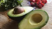 Avocado with fresh ingredients